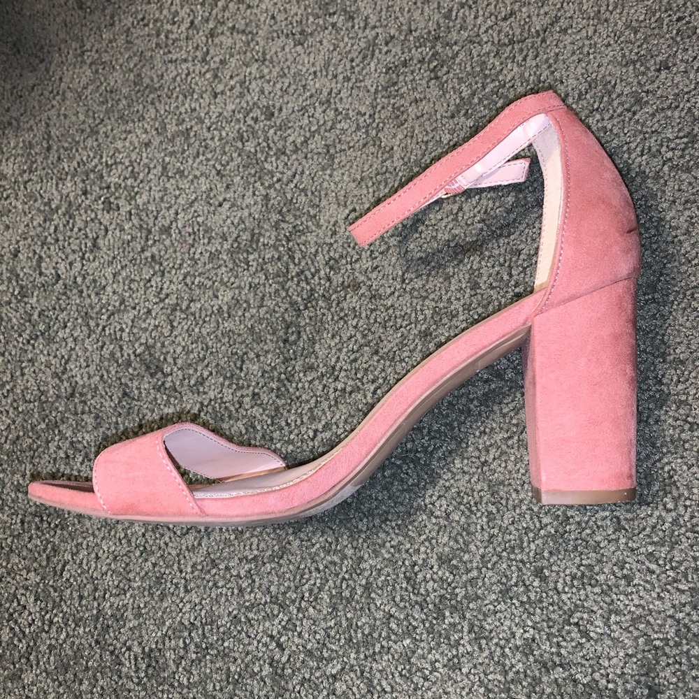 Pink Suede Heels